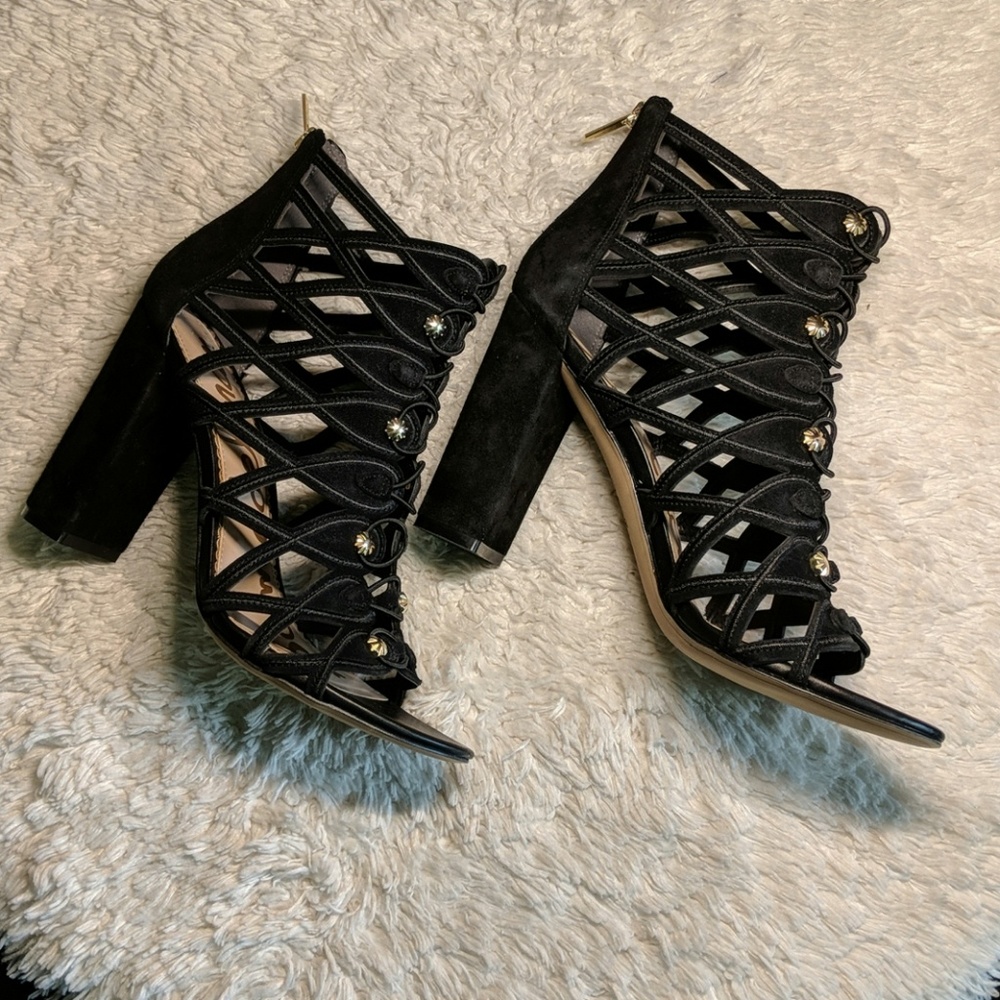 Sam Edelman High Thick Heels Size 10 - Picture 4 of 6
